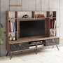 Hanah Home Lorenz Mueble de TV Nogal y Negro